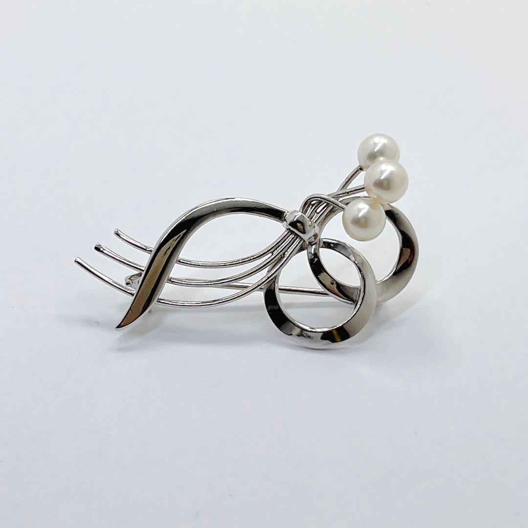 極美品✨MIKIMOTO ミキモト アコヤパール　ブローチ　コサージュ