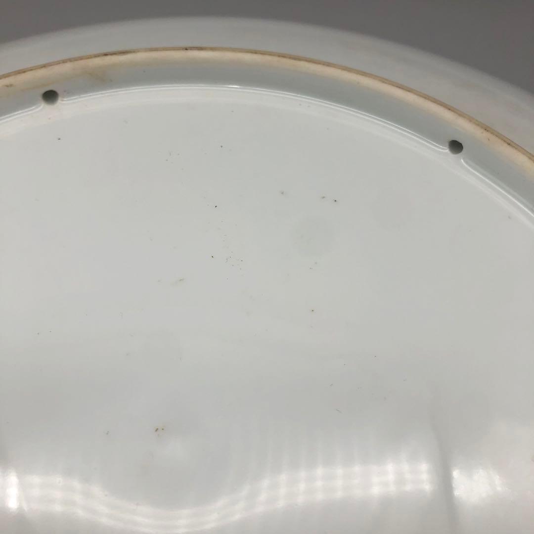 有田焼双鳥草花文大皿松九寿門花鳥図飾り皿プレート40cm鳥&岩花絵付け