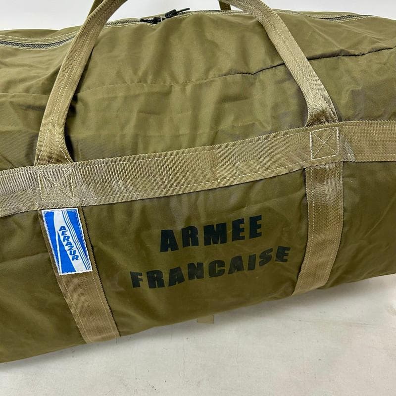 【希少】フランス軍 AERAZUR パラシュートバッグ 65L 金属製ジッパー
