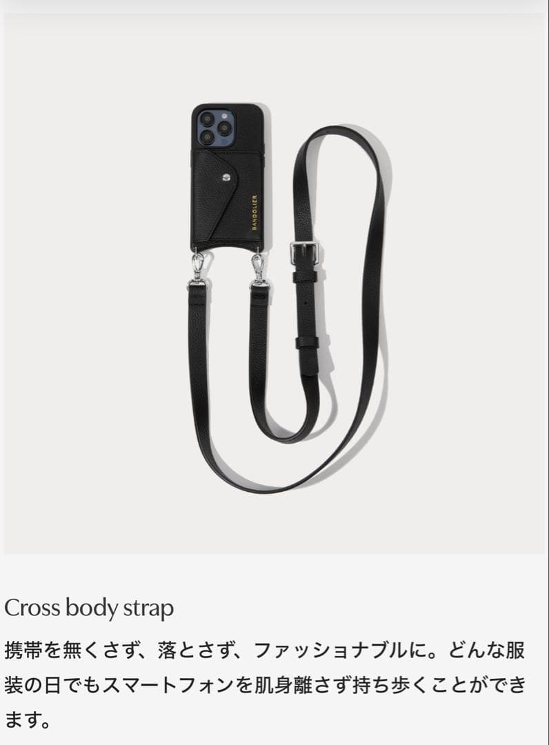 ◆バンドリヤー ヘイリー サイドスロット シルバー iPhone15用 新品