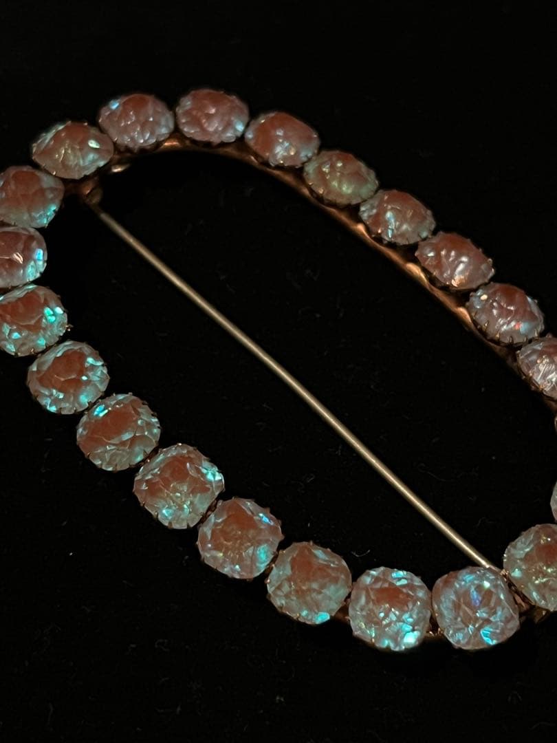 サフィレット　イギリス　ヴィクトリアン　ブローチ　アンティーク