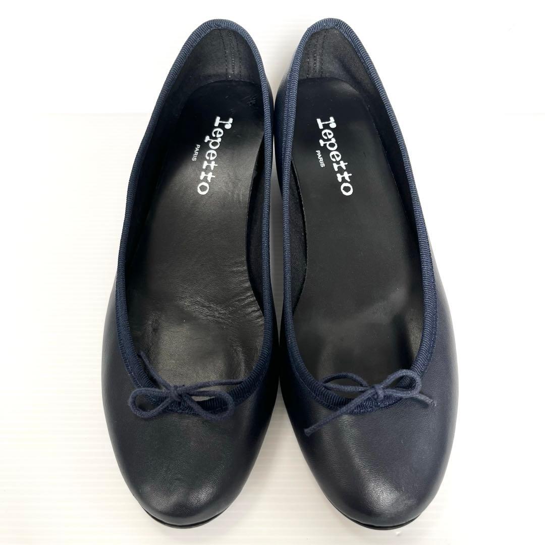 美品⭐️ Repetto レペット カミーユ ラバーソール 24cm 濃紺 レザー
