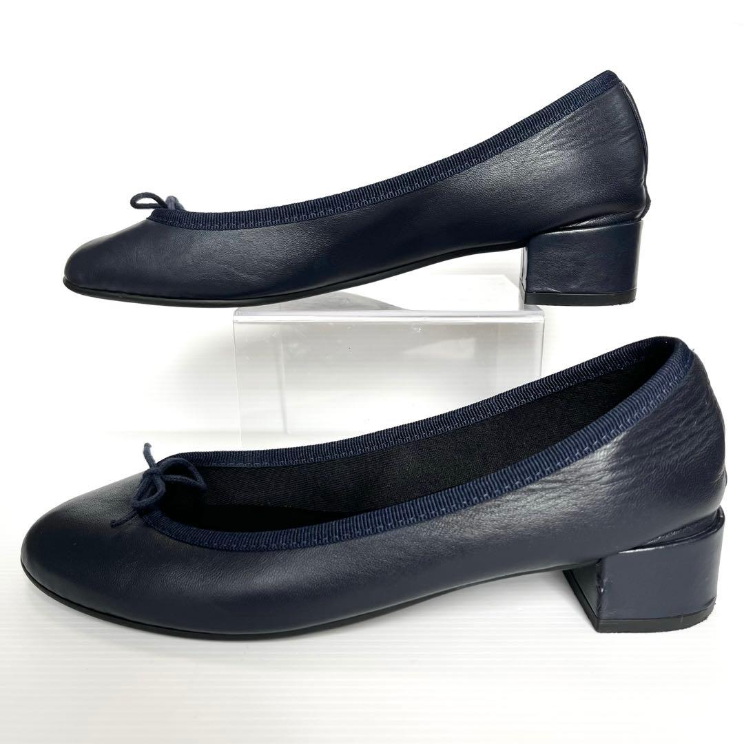 美品⭐️ Repetto レペット カミーユ ラバーソール 24cm 濃紺 レザー