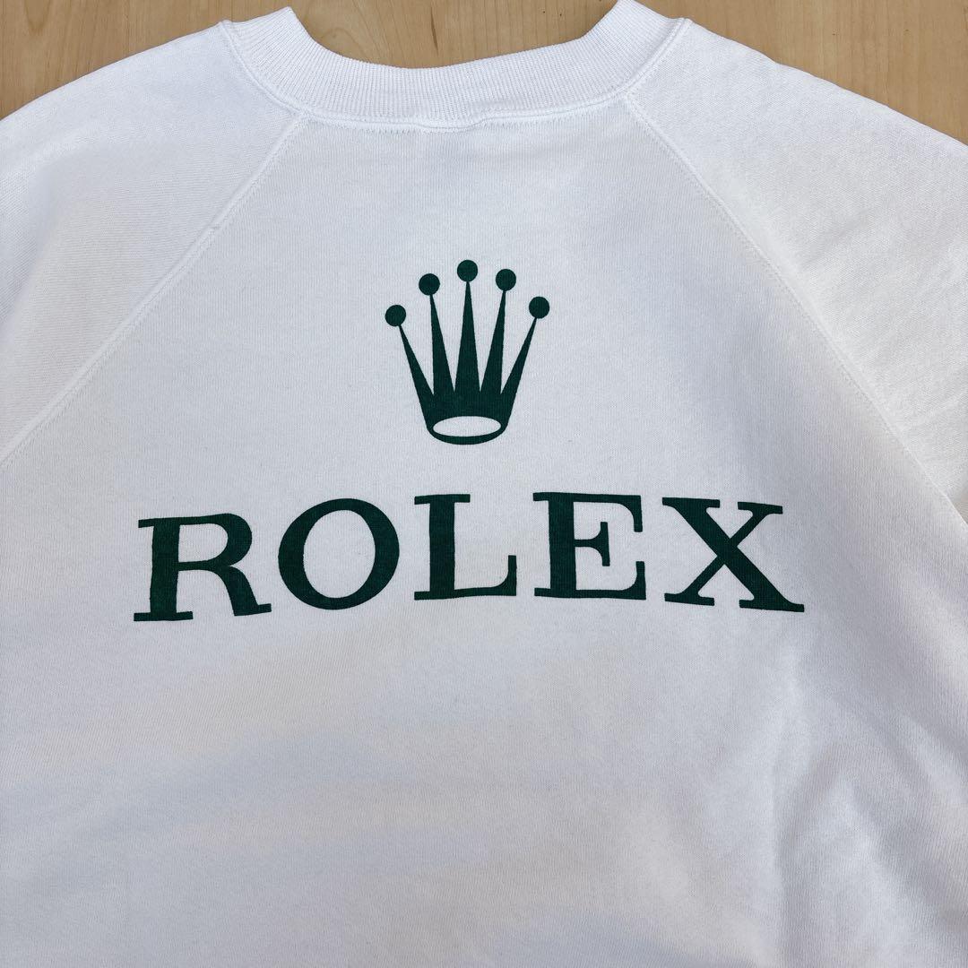 ROLEX ロレックス ロゴ スウェット JERZEES USA ホワイト XL