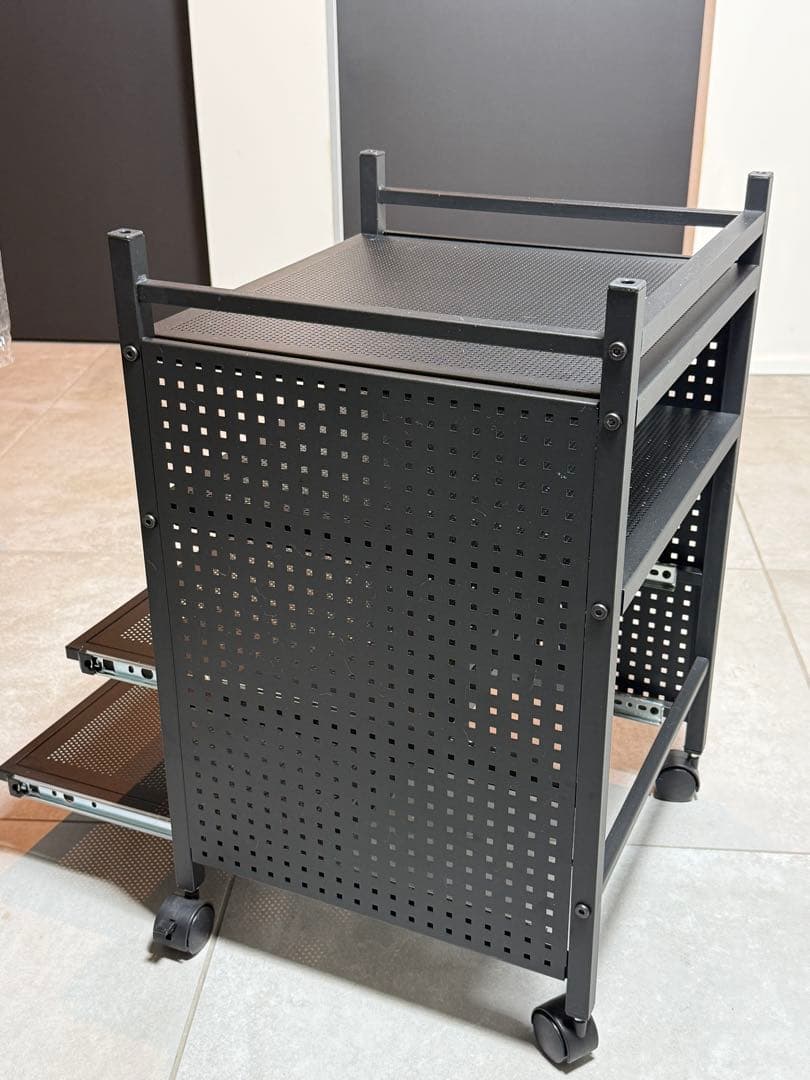 Bauhutte ゲーム機収納ラック スライダー式 ブラック BHS-380G