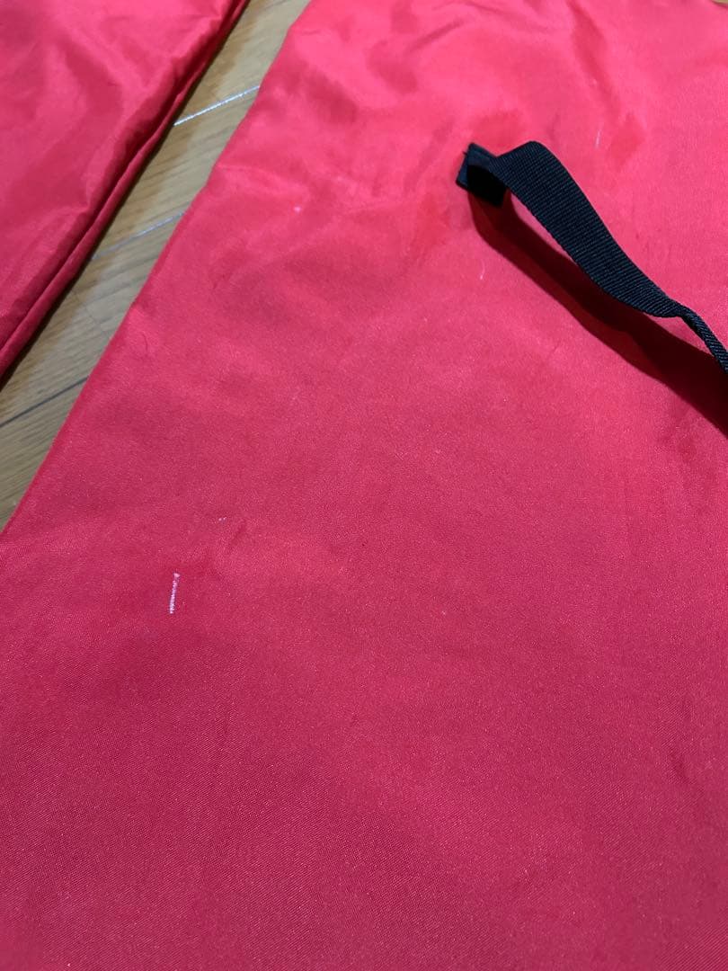 2脚セット　コールマン　チェア 赤　レイチェア　ハイバック　3段階