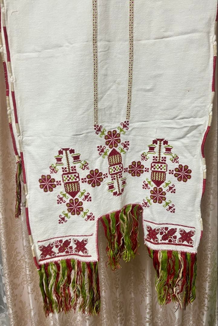 Vintage テーブルセンター 手刺繍