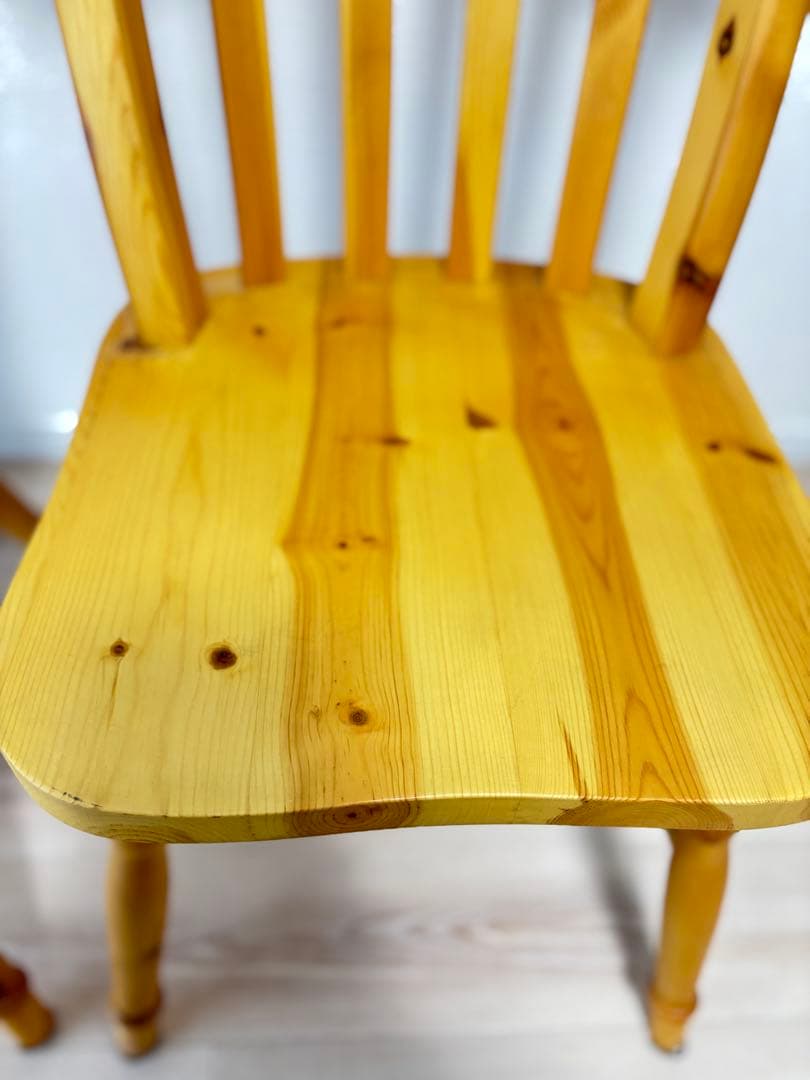 【美品】ウィンザーチェア カントリー 洋風 天然木ダイニングチェア②