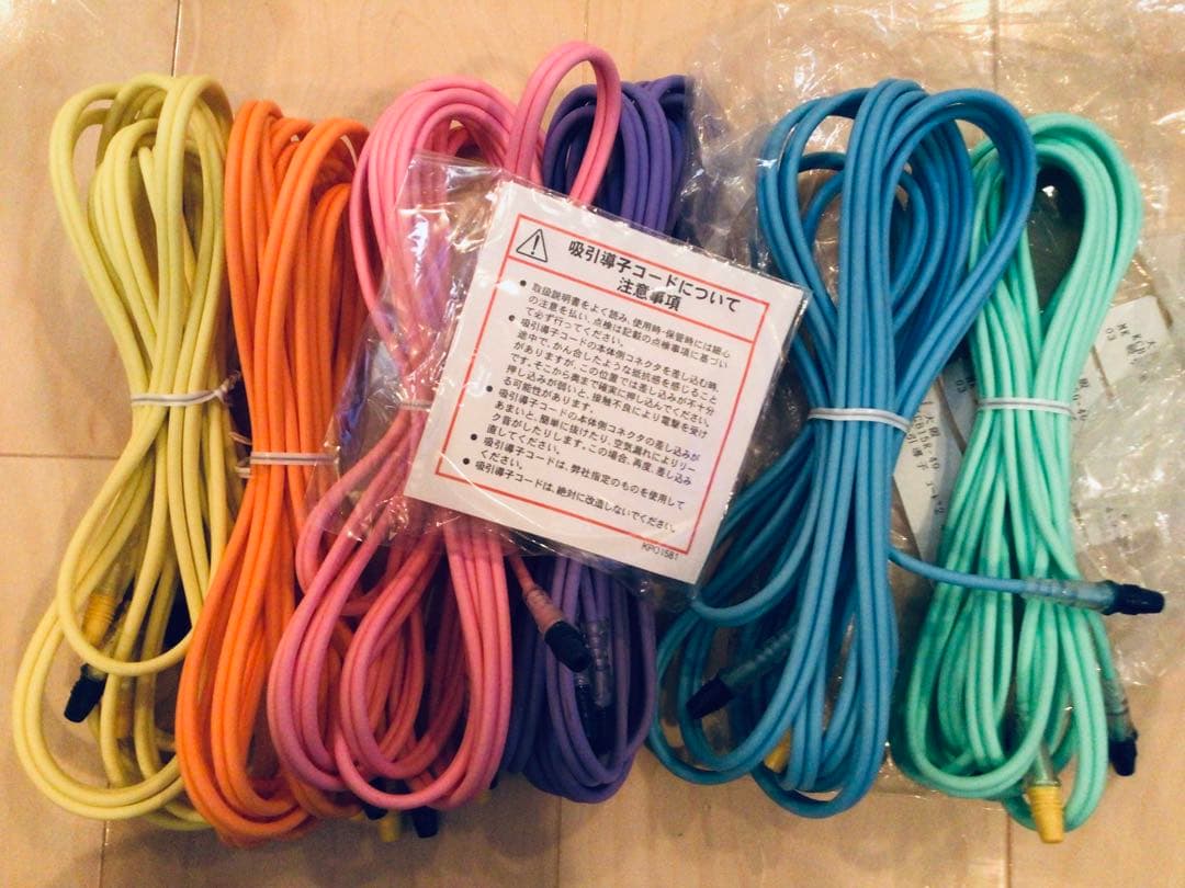 ◉ミナト医科学 各種カイネ用 新品 オーダー品 4m 吸引導子コード6色セット