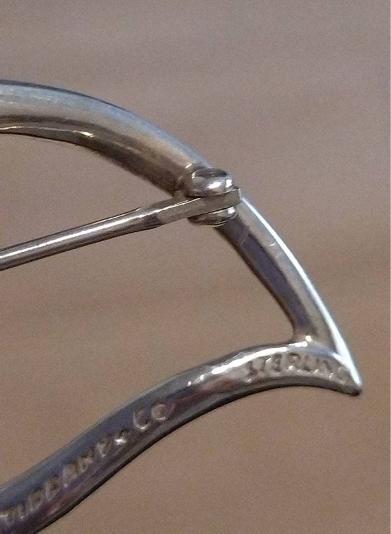 お値下げメンテナンス済TIFFANY＆Co．ダブルリーフブローチ　ポーチ付き