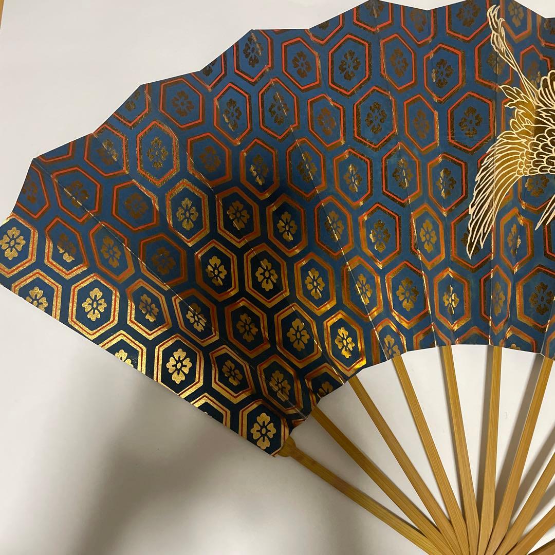 8 舞扇 観世流 能楽御舞扇子司 十松屋福井謹製　豪華 金箔 記念品