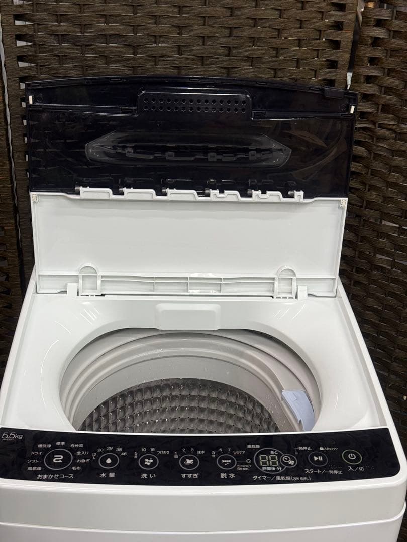 【分解洗浄消毒作業済】【美品】Haier 5.5Kg全自動洗濯機　JW-C55D
