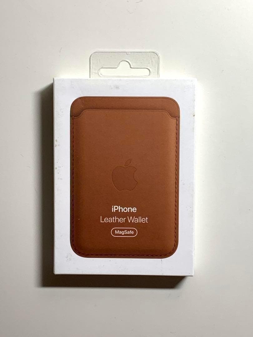 【新品】純正 MagSafe対応 iPhoneレザーウォレット・サドルブラウン①