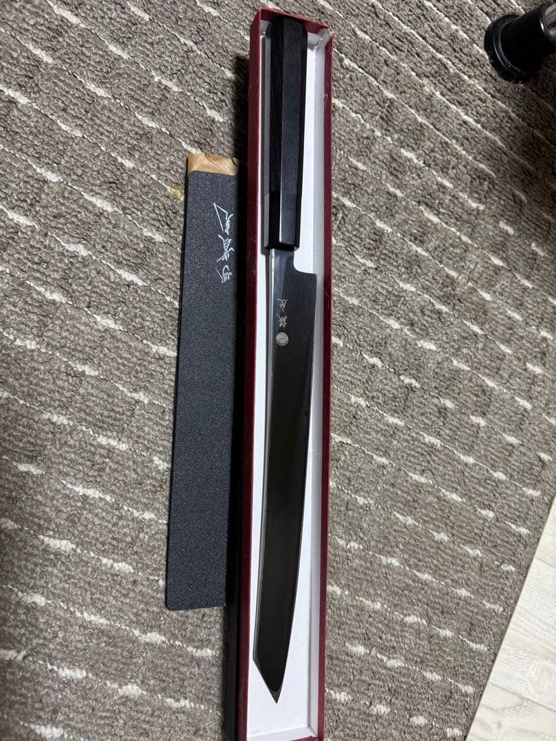 【銀座 青】 切付刺身　包丁　柳　實光刃物