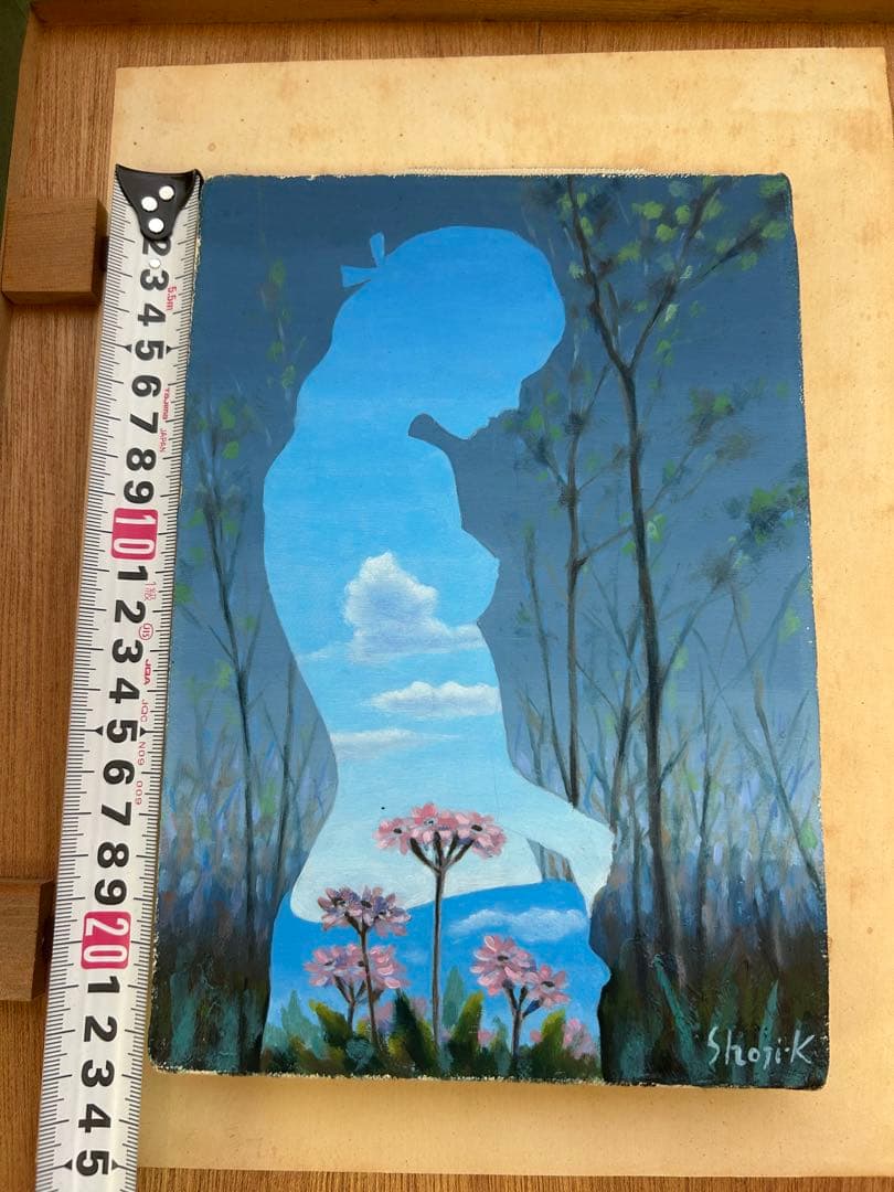 P814 小林正治『木立の幻想』油彩、キャンバス