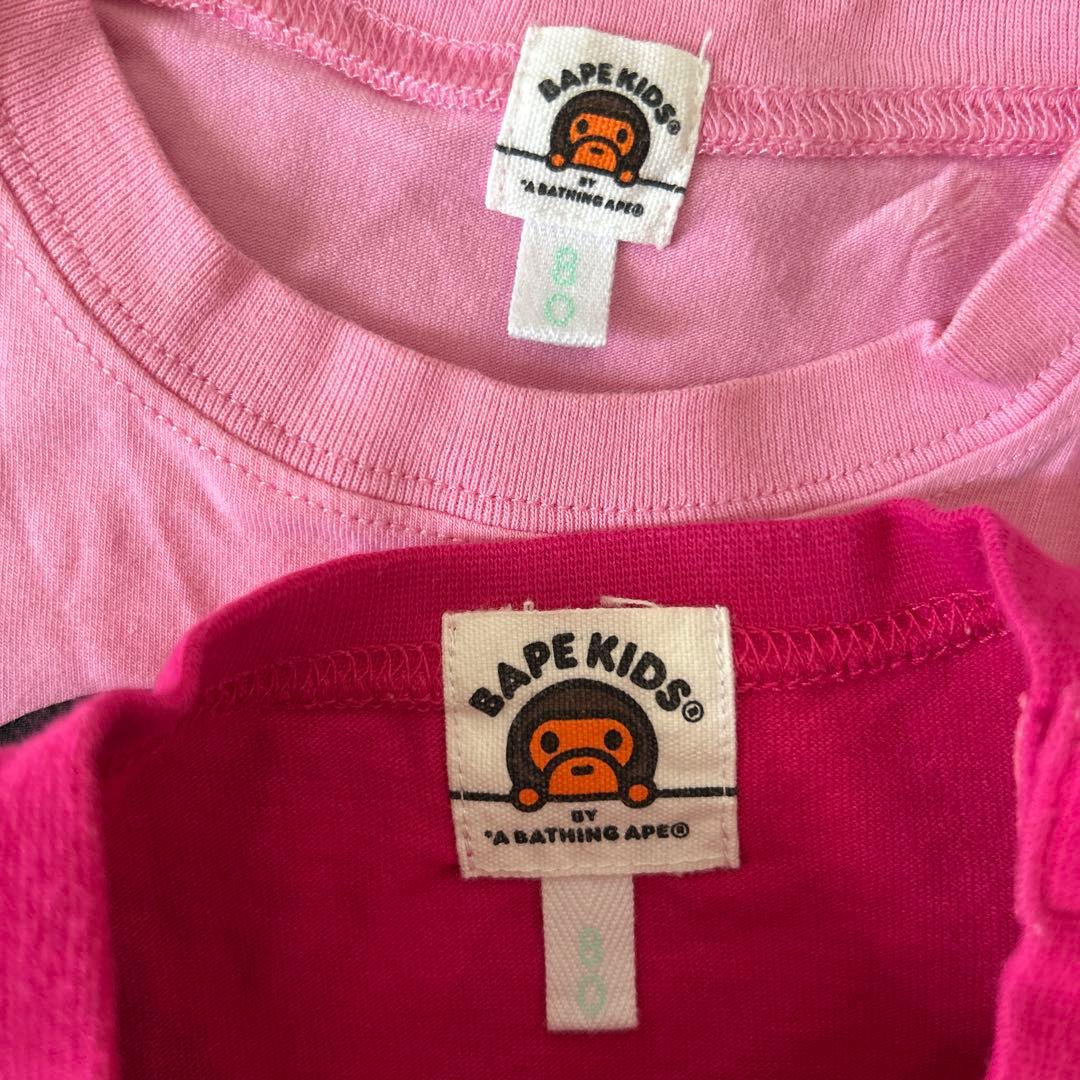 【美品】BAPE KIDSロンパースとTシャツセット 80cm正規品