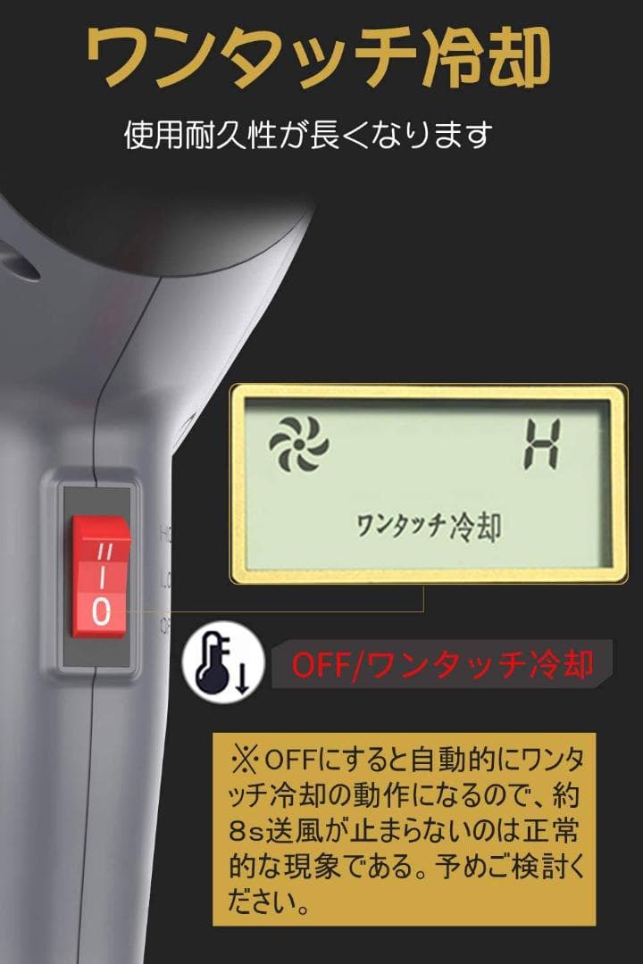 液晶ディスプレイヒートガン 温度調整 50-600℃