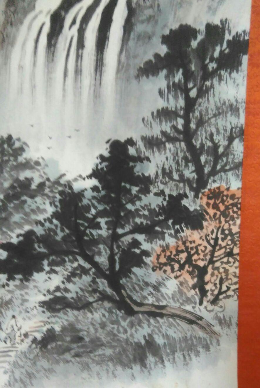 作者　内田桂仙　山水画　掛け軸　木箱入り