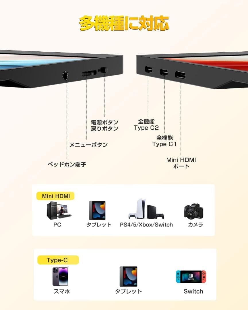 【新品】最安値セール中！モバイルモニター 15.6インチ タッチパネル　IPS