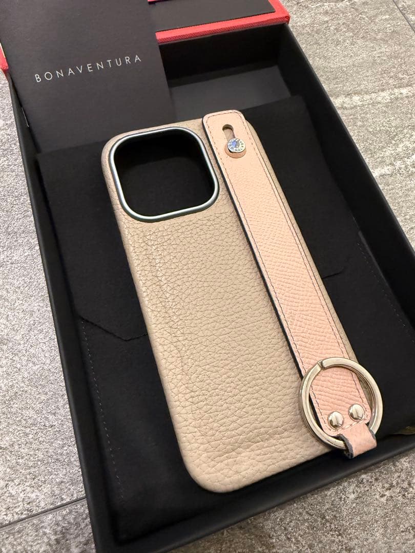 BONAVENTURA グレージュ × シェル iPhone15pro用ケース