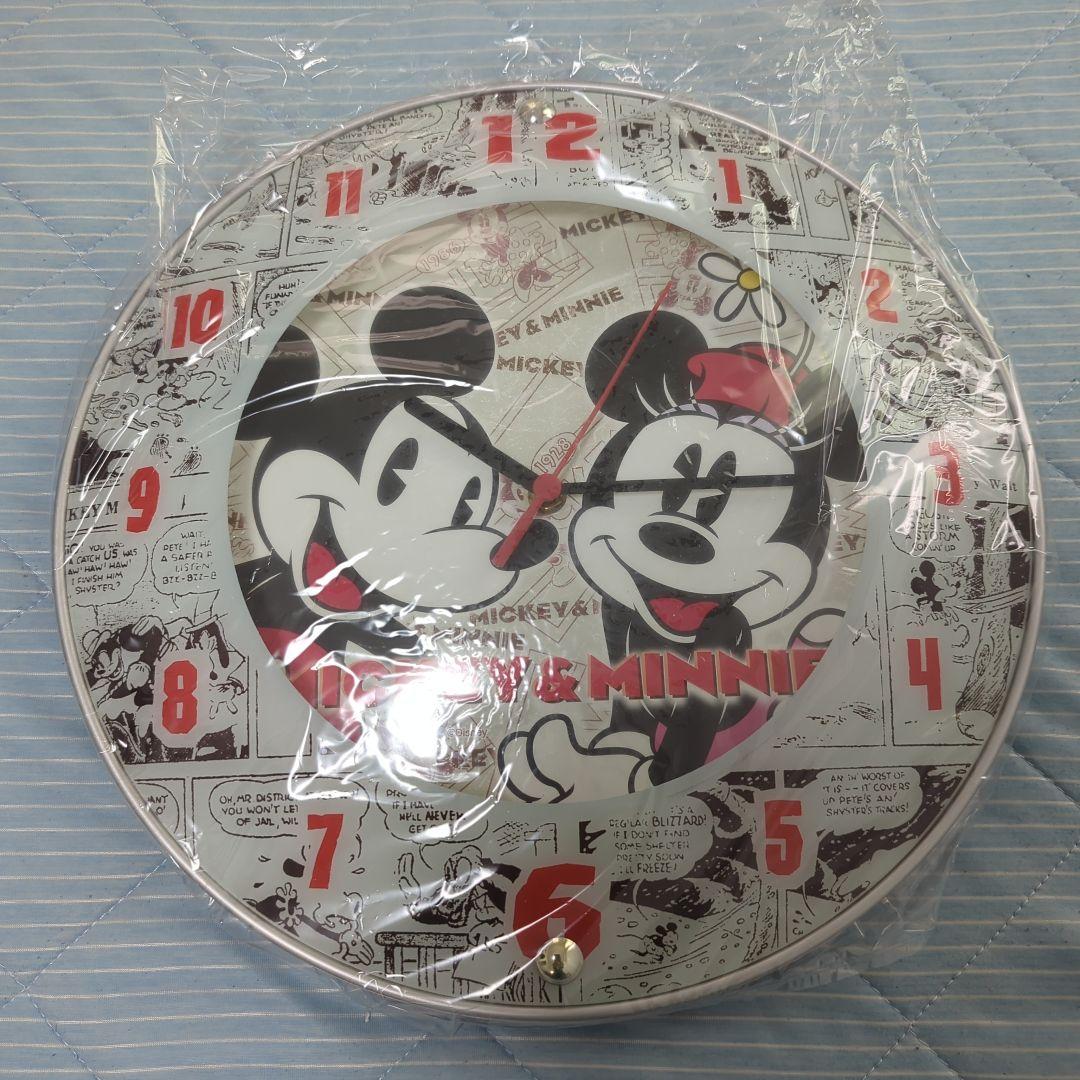 ディズニー　ウォールクロック　ミッキー　ミニー　レア