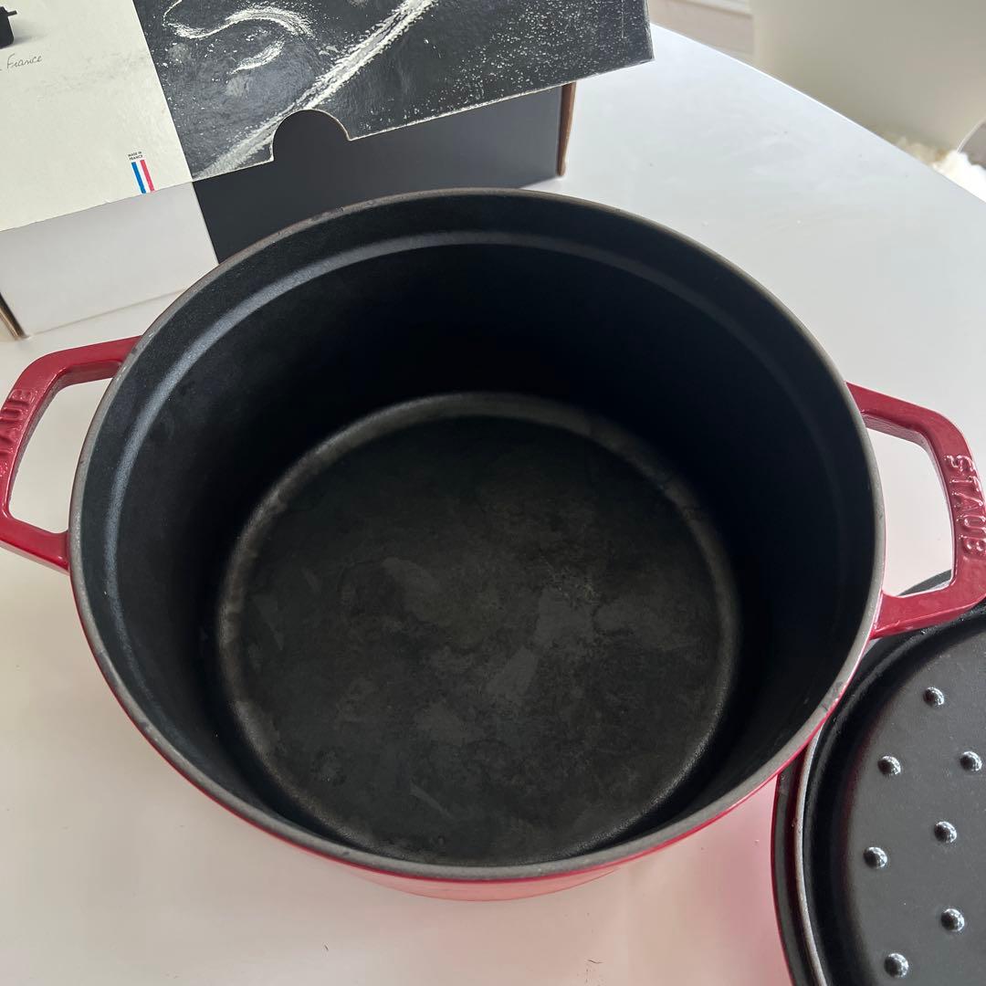 STAUB 両手鍋 26cm レッド