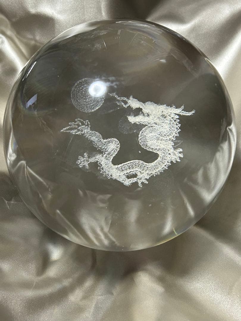 本水晶ドラゴン龍　径約11cm ヒーリングにも最適‼️3ヶ日SALE