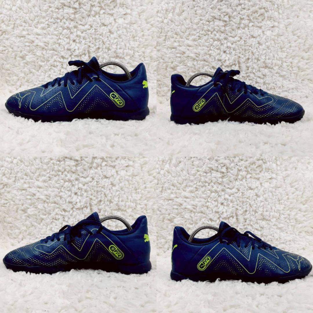 美品 27㎝◎PUMA プーマ サッカートレーニングシューズ ネイビー ライム
