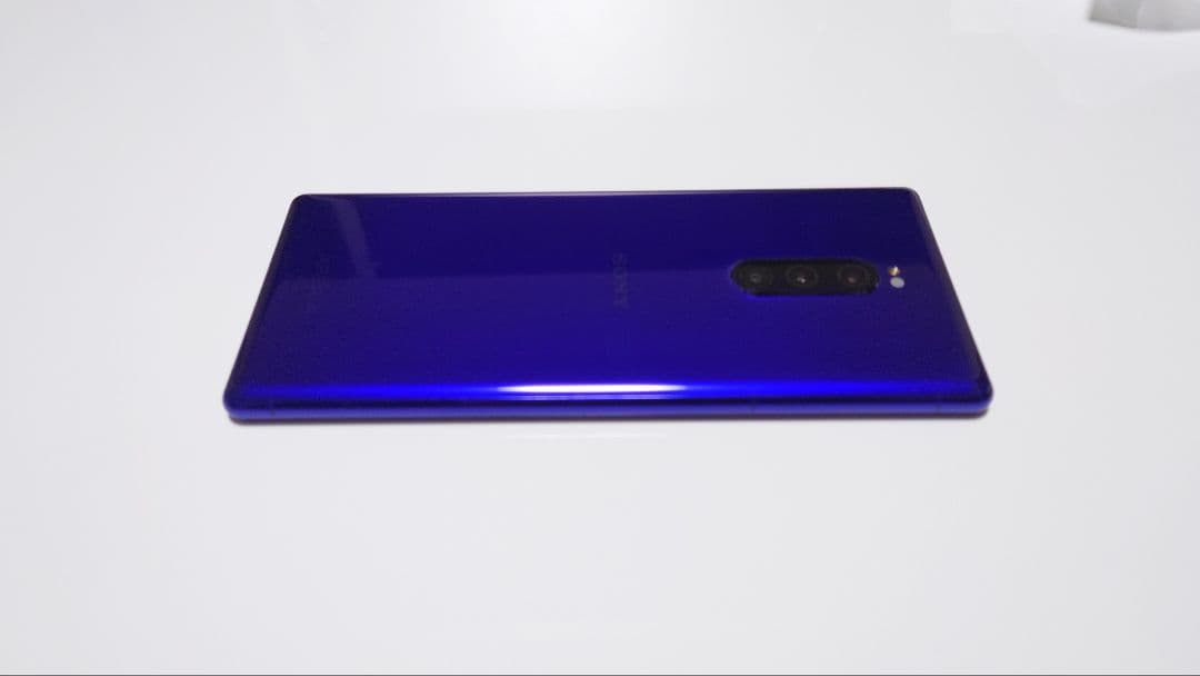 au SONY Xperia1 SOV40 パープル 画面焼け有り