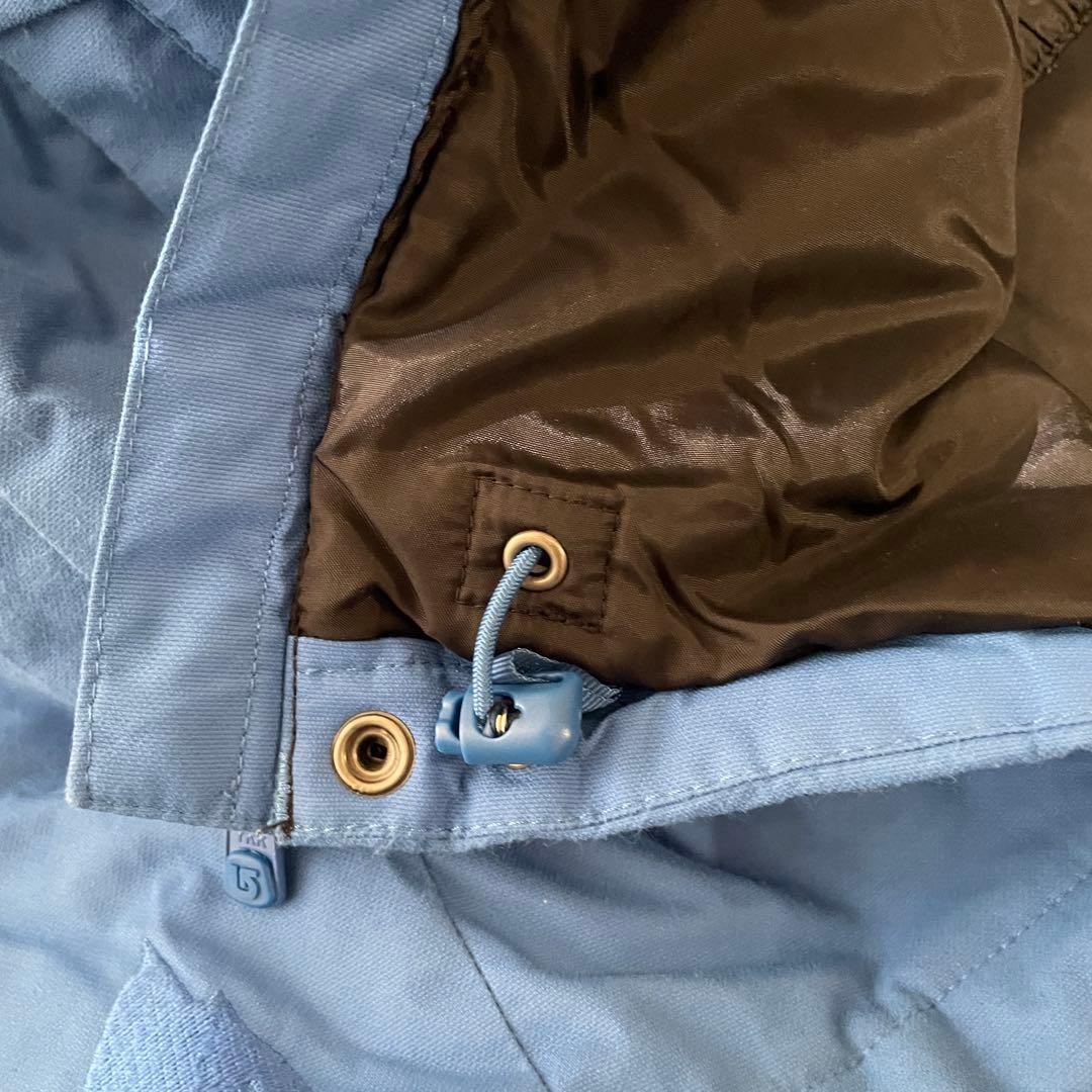 Burtonバートンスキーウェアスノーボードジャケットパーカーフード付き青ブルー