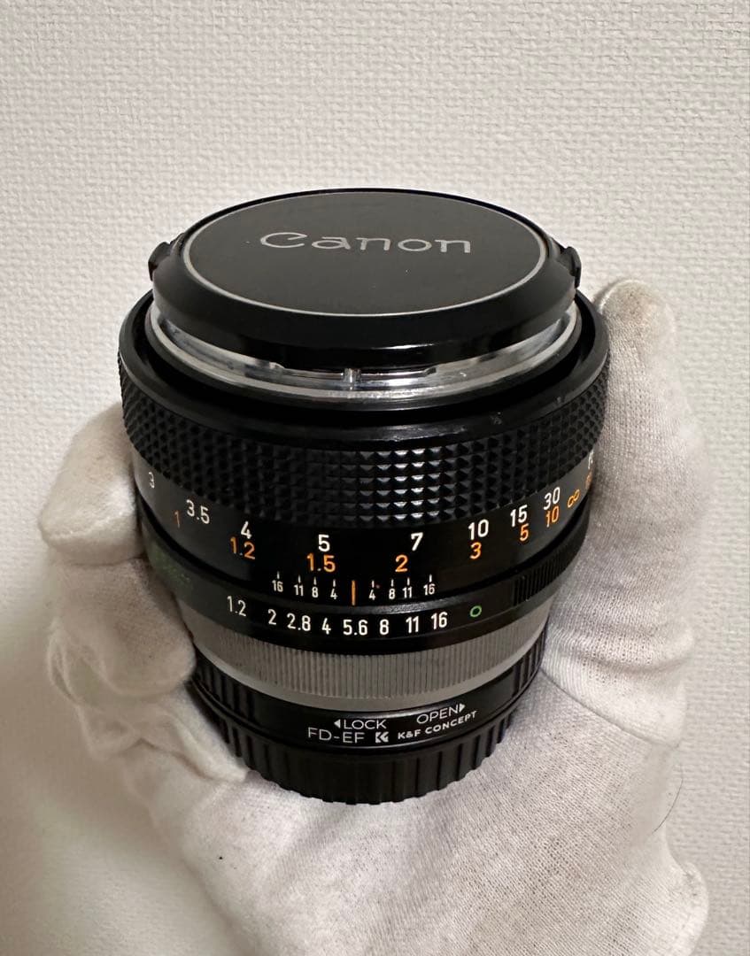 レンズ(単焦点) Canon FD 55 f/1.2 k&f adapter EF mount