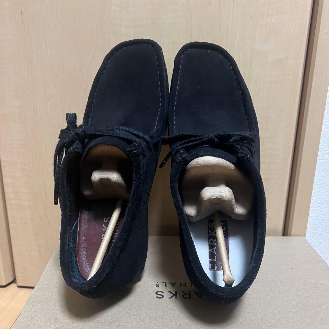 美品 Clarks WALLABEE ワラビー 26.5 ブラック ラバーソール