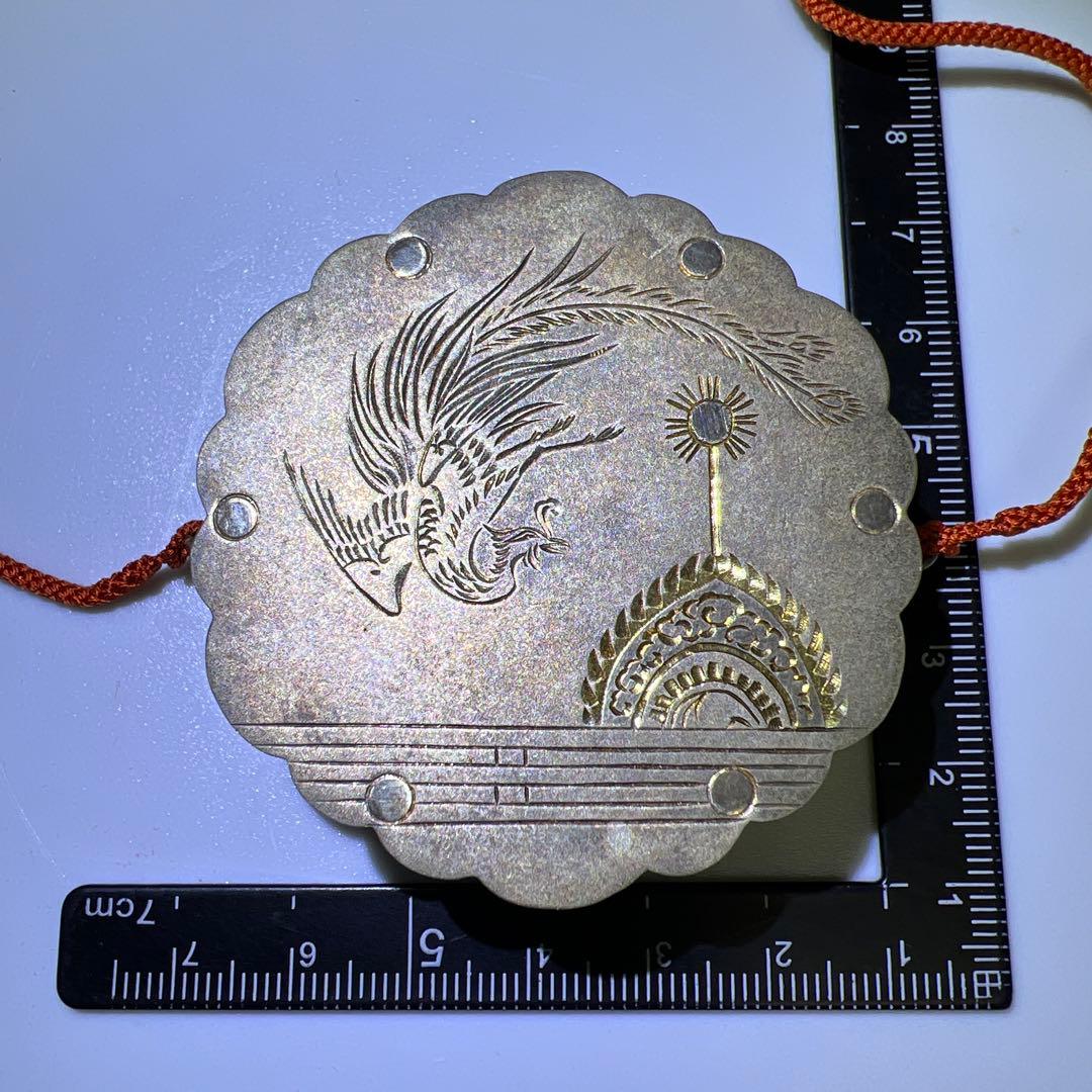 皇室ボンボニエール　鳳凰雅楽火災太鼓　純銀生駒製　共箱付　72g