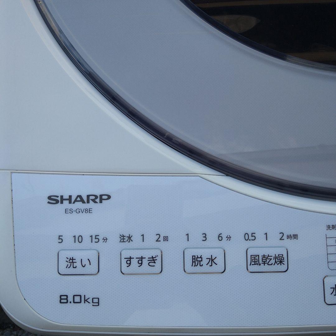 SHARP 縦型洗濯機本体 インバーター ホワイト ES-GV8E