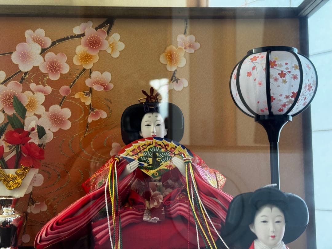 雛人形セット 桜の装飾付き