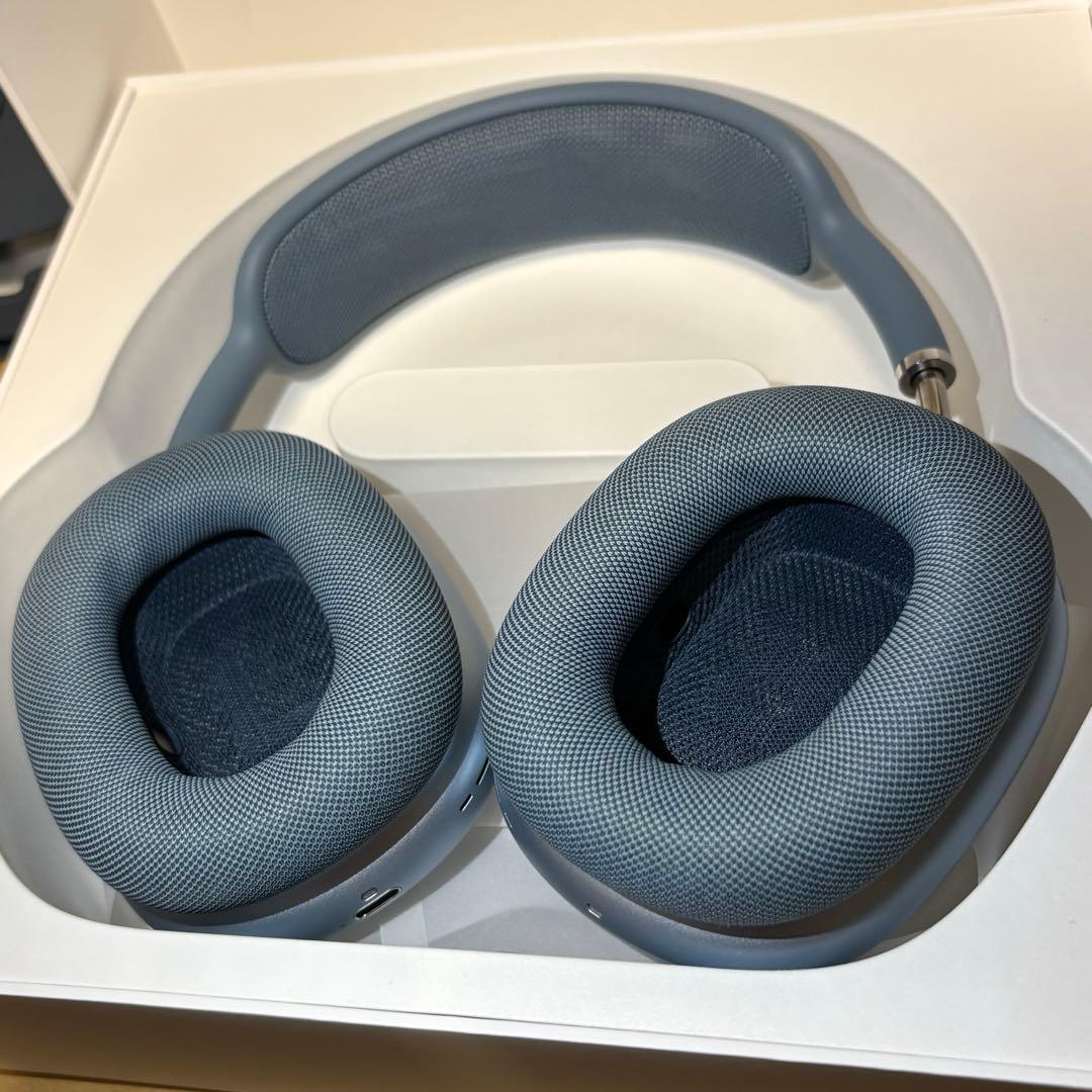 未使用に近い 保証つき AirPods Max ブルー 本体 充電ケーブル付き