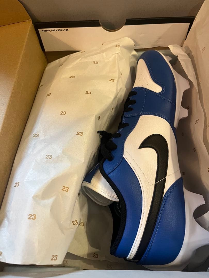 日本未販売 Nike Jordan1スパイク 青/白/黒 Size13