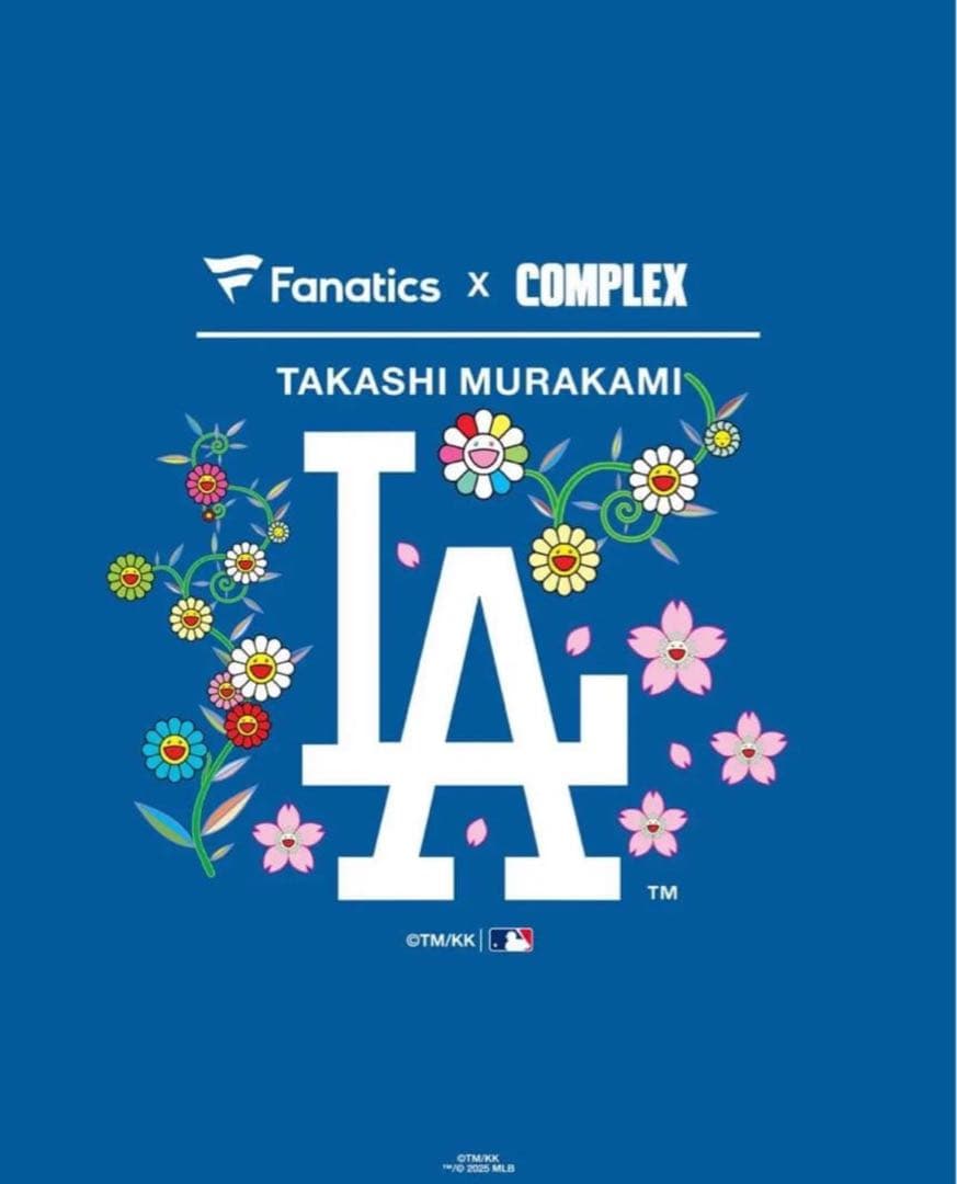 限定完売品 ドジャース 村上隆 特別コラボ Tシャツ サイズM ブルー