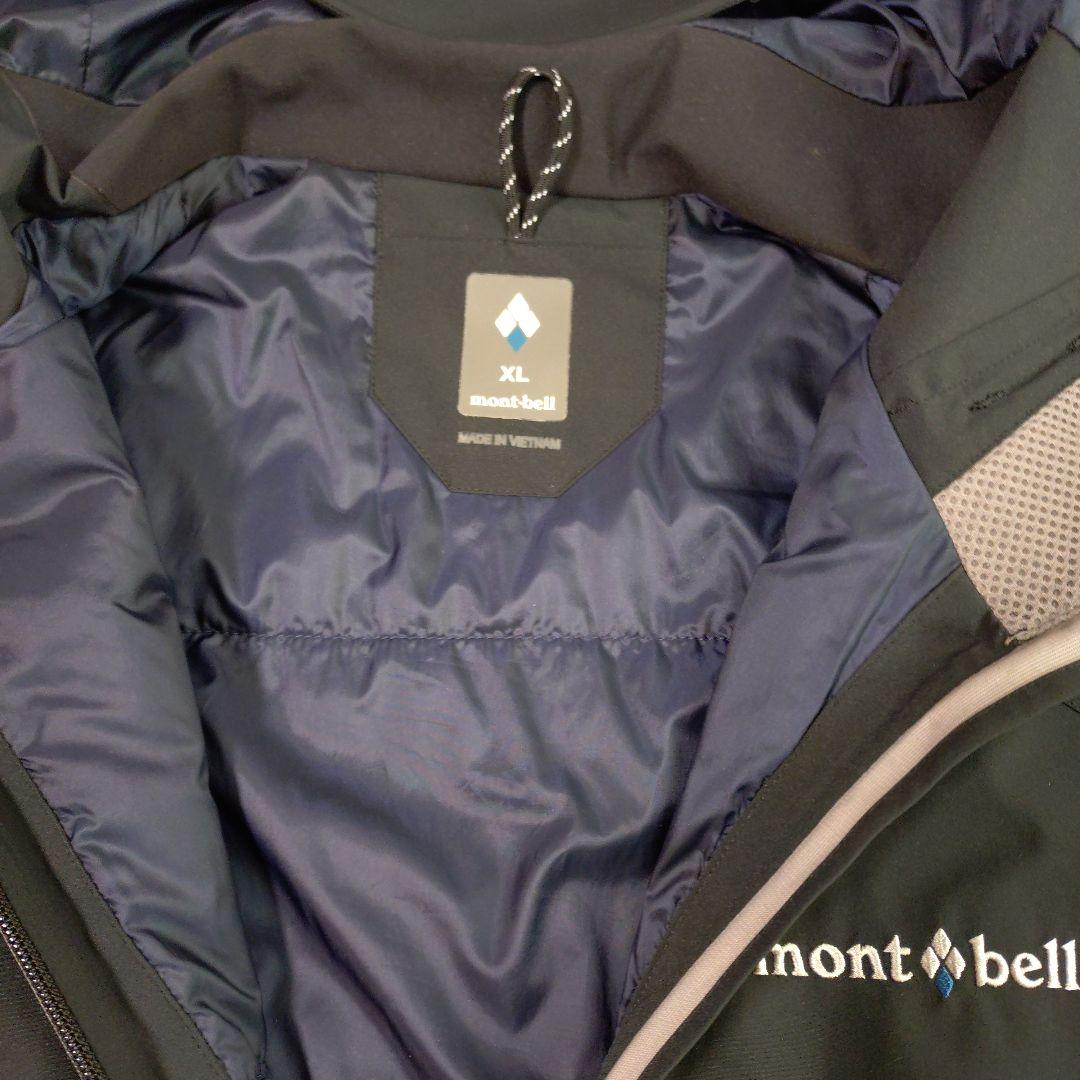 美品　mont-bell フード付きブラックジャケット