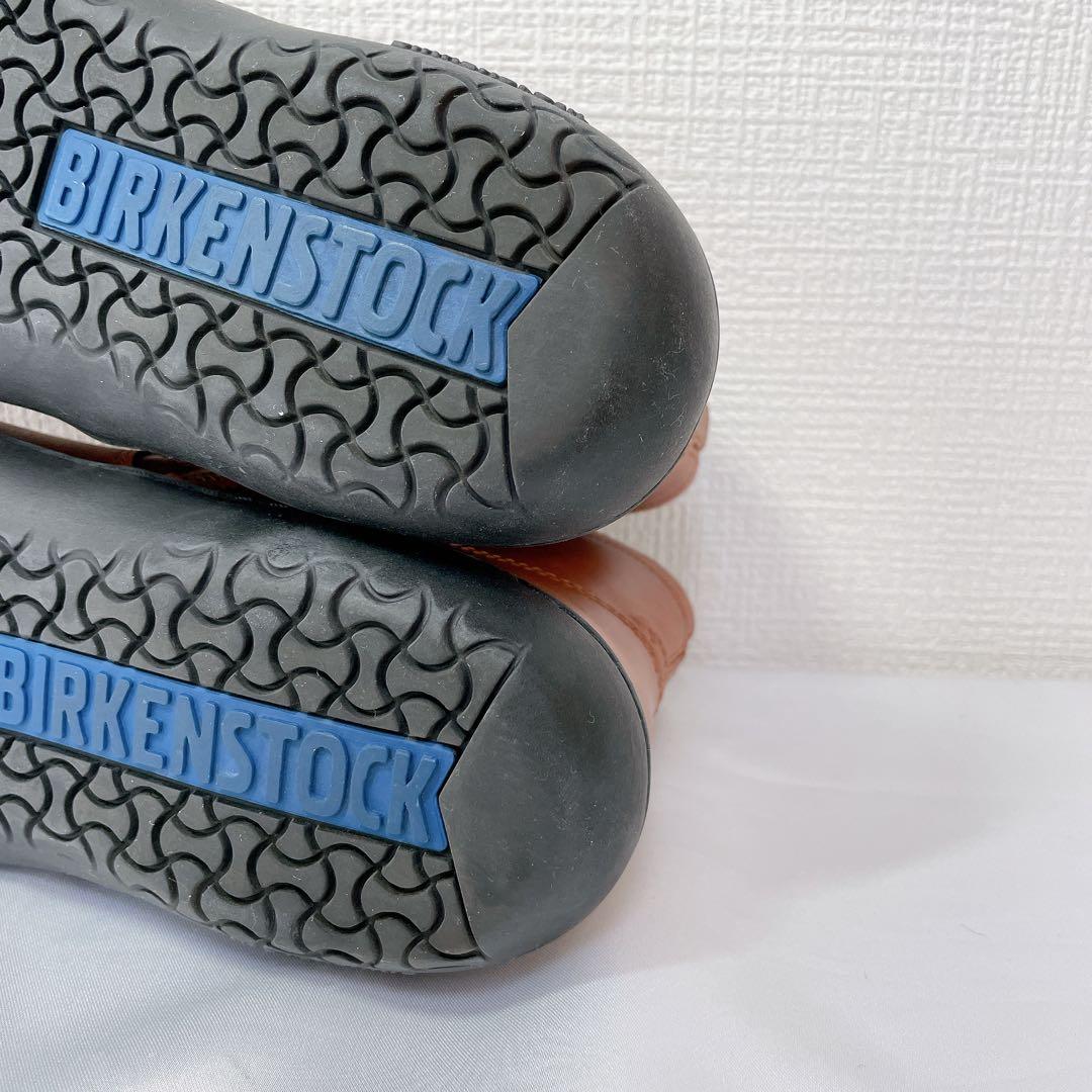 ビルケンシュトック ベニントン 38 ショートブーツ ブラウン サイドジップ本革