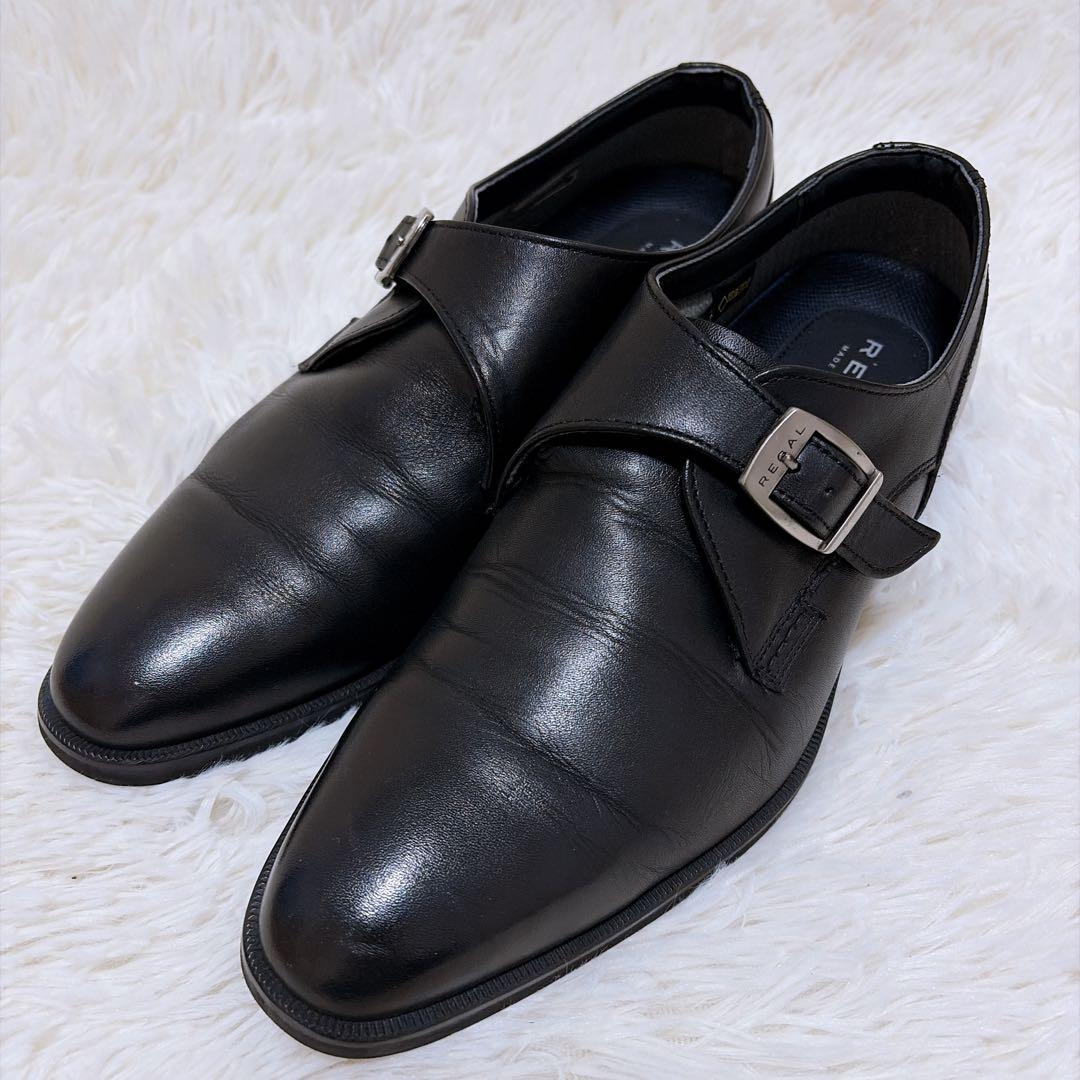 【極美品】REGAL リーガル モンク ゴアテックス ビジネスシューズ レザー