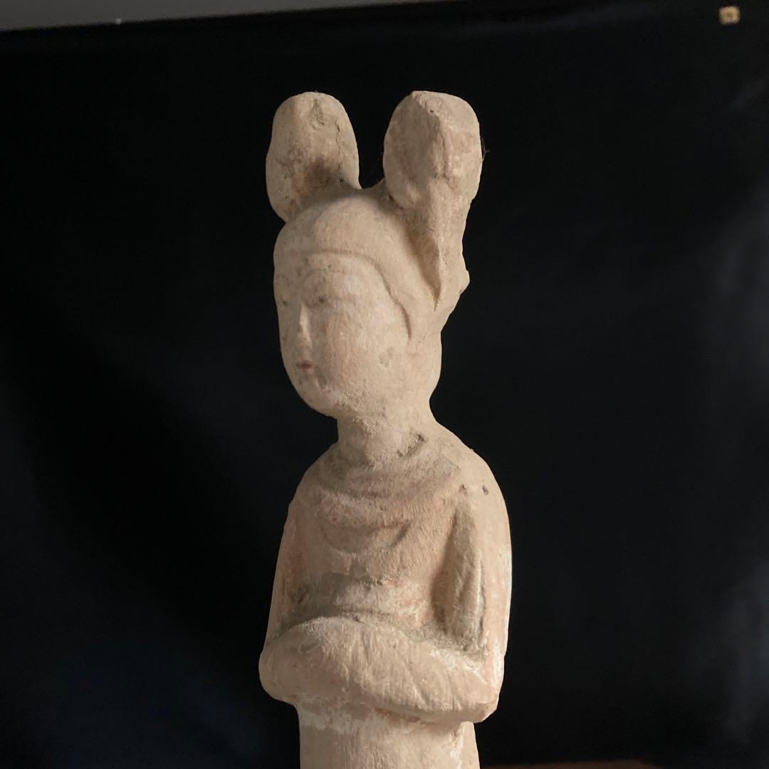 赤札閉店セール❗️【ギャラリー三益】中国古美術　唐代加彩美人俑（唐時代）