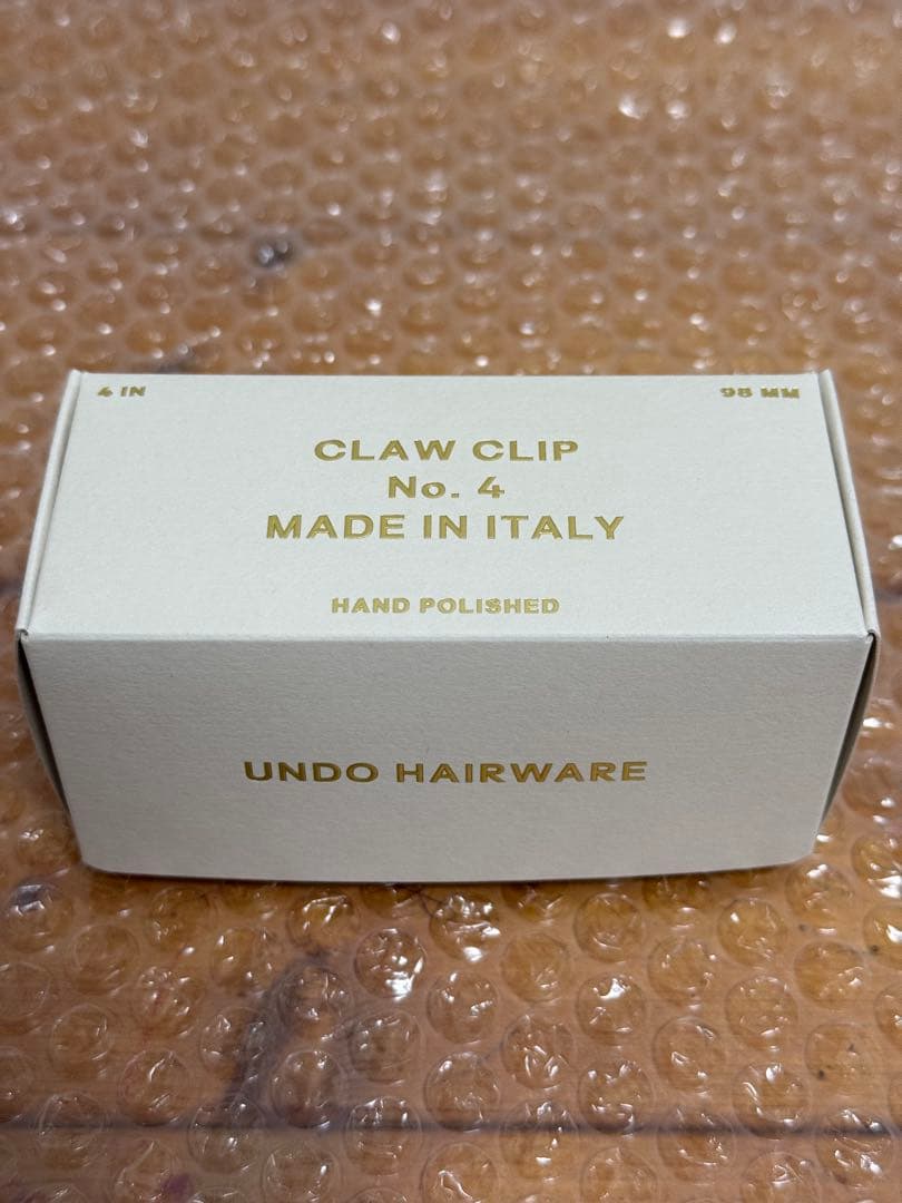 新品［UNDO HAIRWARE］No.4 ヘアクリップ**グレーマーブル**