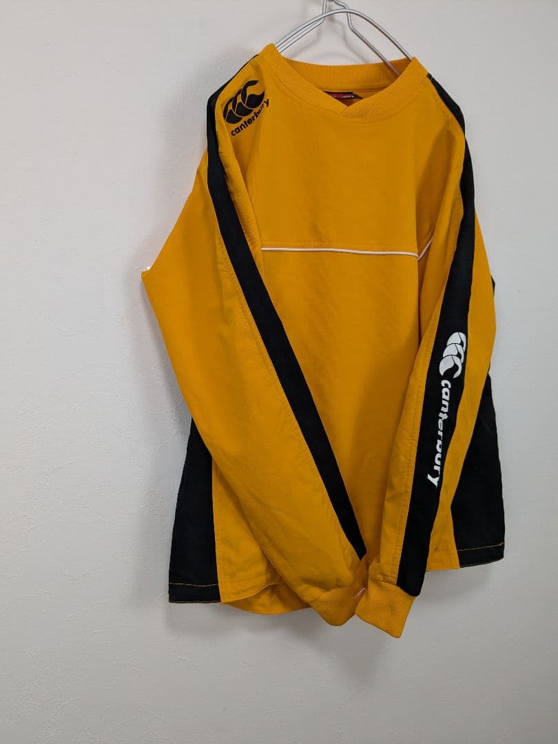 【美品】canterbury　トレーニングシャツ　ピステ　ラグビー　プルオーバー