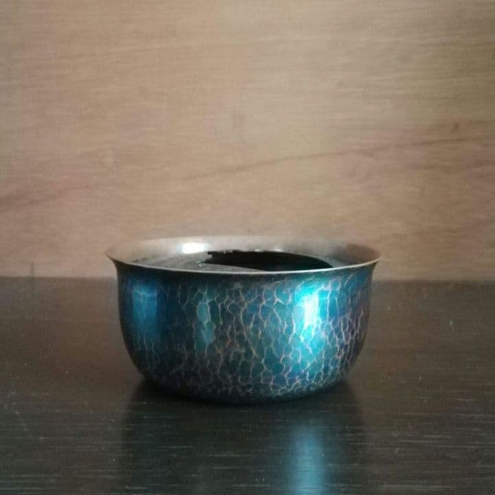 逸品　玉川堂　鎚起銅器　兎図紋　香炉　花活け　灰皿　和骨董　アンティーク