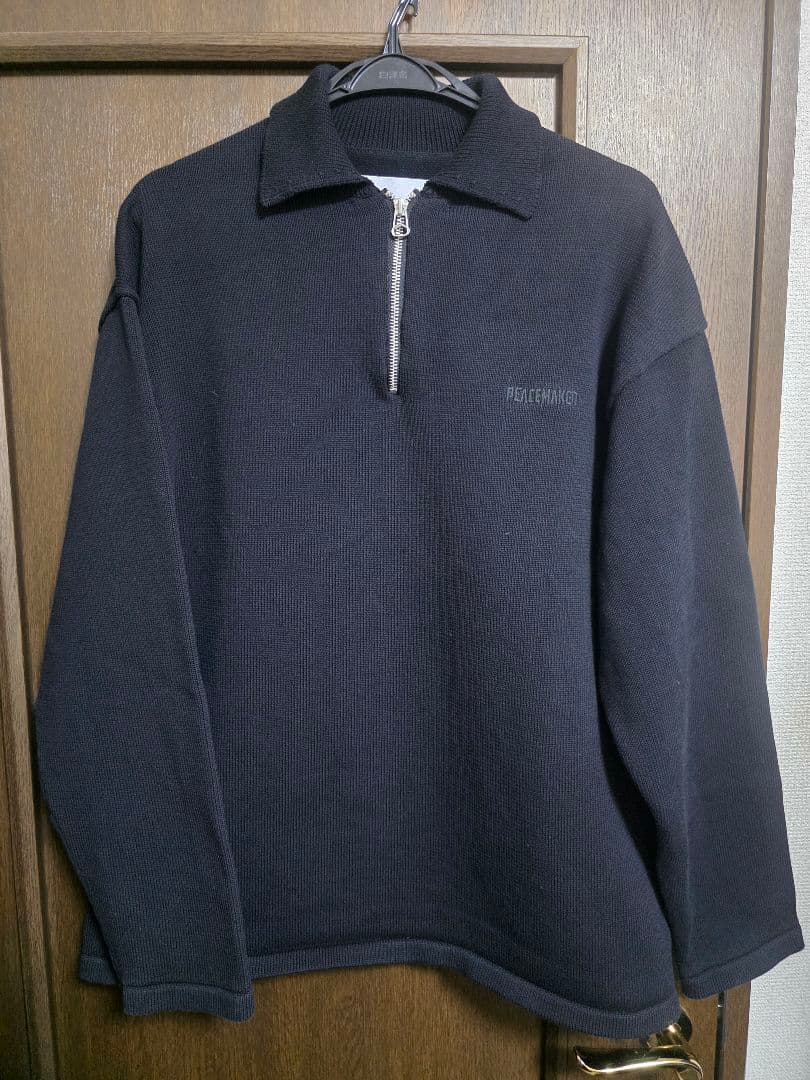 PEACEMAKER OAMC Knit Polo Sサイズ 黒 25AW