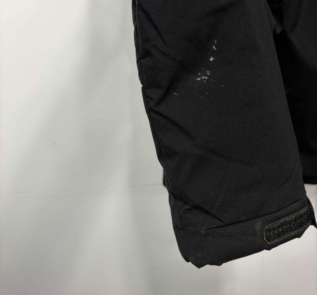 値下げノースフェイス ダウンジャケット パーカー 刺繍ロゴ 古着