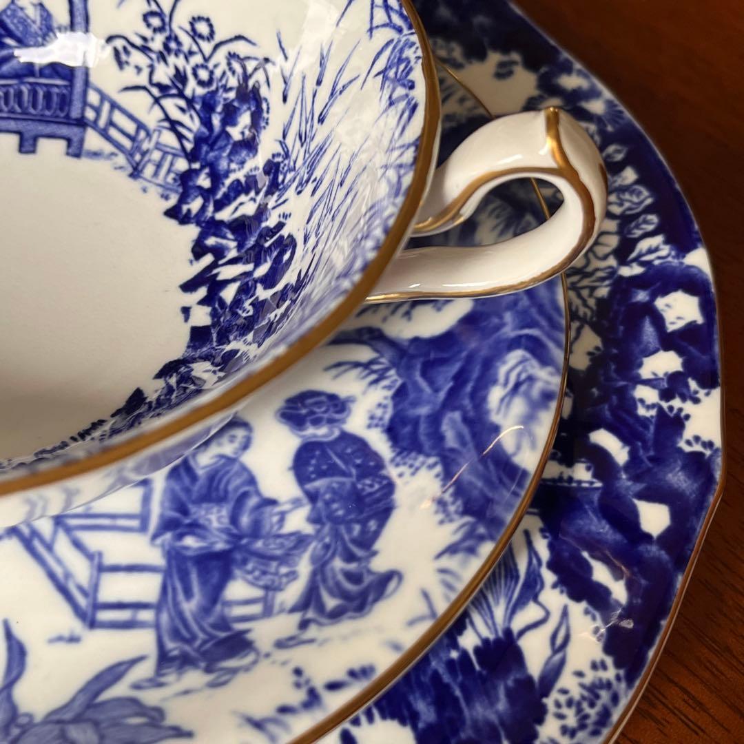 【希少品】英国アンティーク　ロイヤルクラウンダービー★ミカド★トリオ