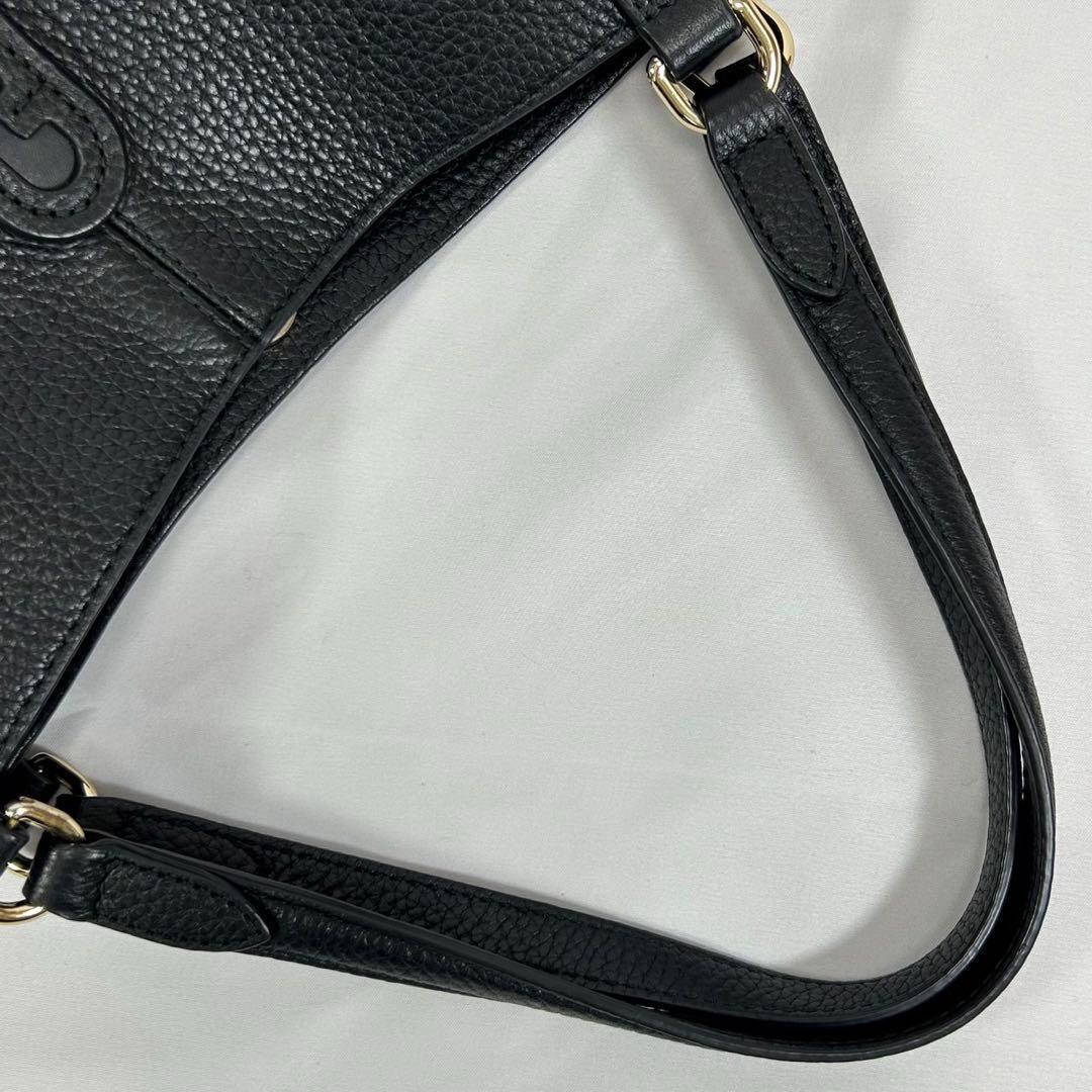 【極美品/付属品完備】フルラ 2way ダフネ ショルダーバッグ レザー 黒