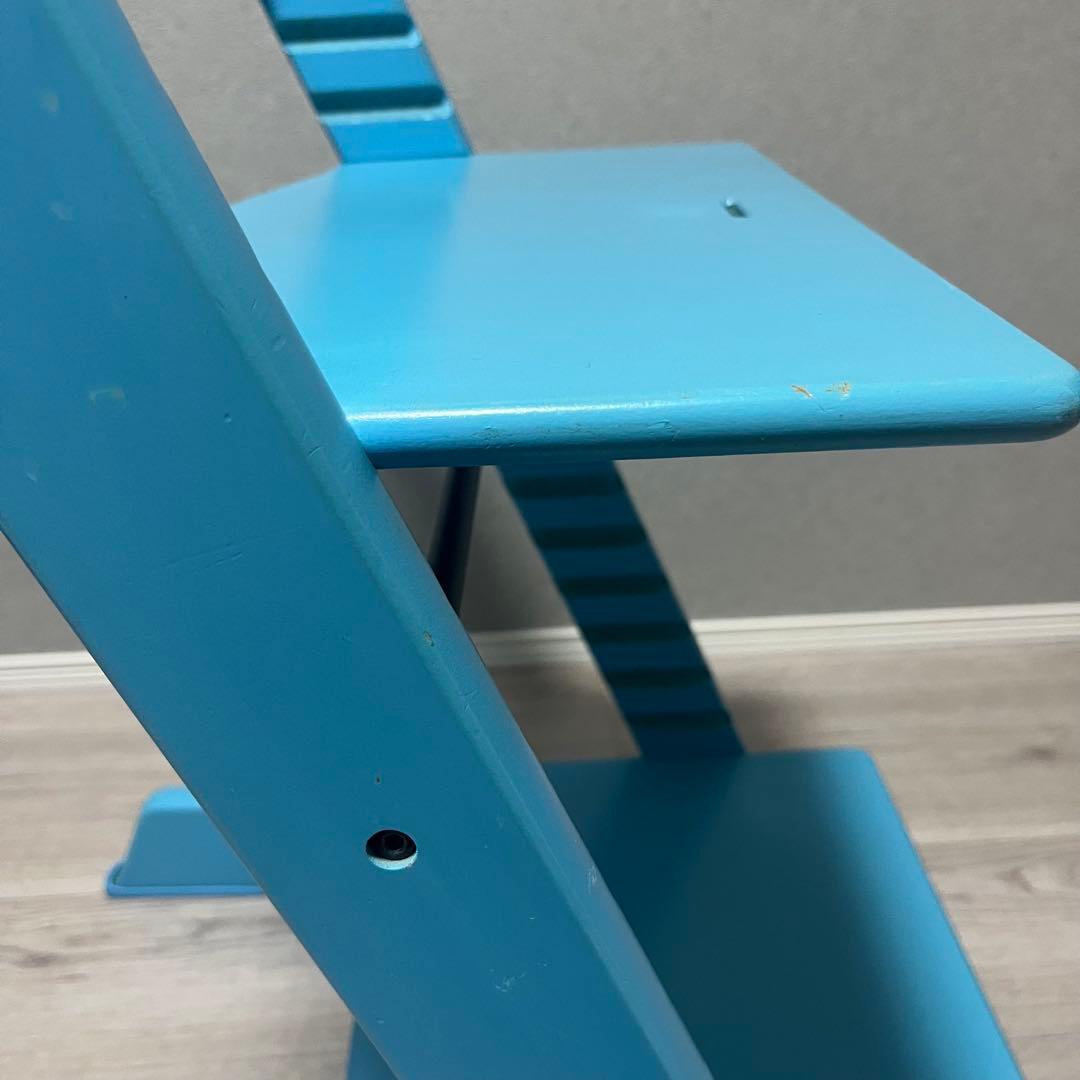 ストッケ トリップトラップ ベビーチェア アクアブルー シリアルナンバー4 廃盤